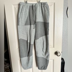 grey jaw, string, sweatpants